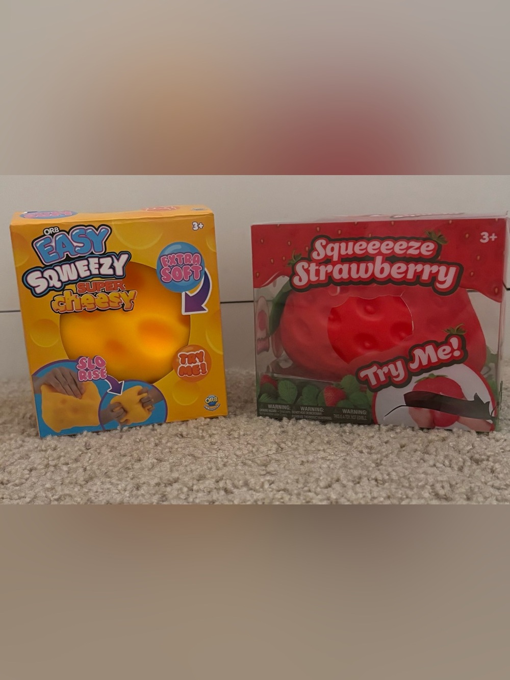 Squeezy Big Cheese & Jumbo Strawberry Lot